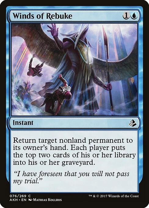 Winds of Rebuke, carta Magic di tipo Instant illustrata da Mathias Kollros
