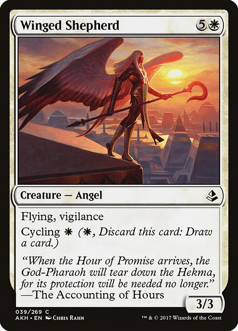 Winged Shepherd, carta Magic di tipo Creature — Angel illustrata da Chris Rahn