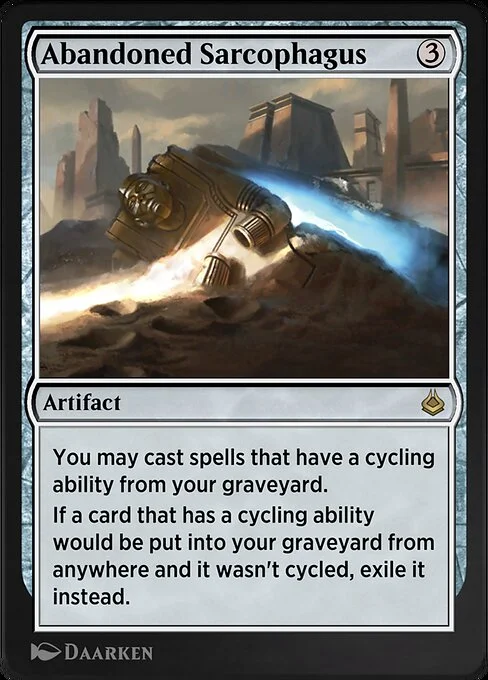 Abandoned Sarcophagus, carta Magic di tipo Artifact illustrata da Daarken