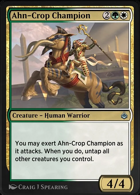 Ahn-Crop Champion, carta Magic di tipo Creature — Human Warrior illustrata da Craig J Spearing