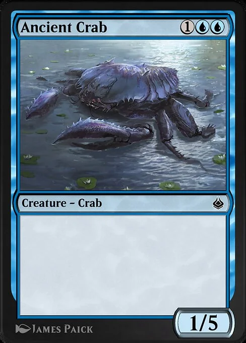 Ancient Crab, carta Magic di tipo Creature — Crab illustrata da James Paick