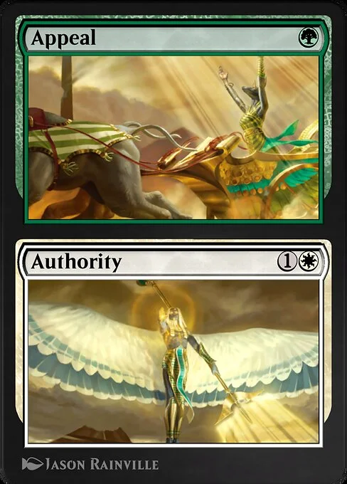Appeal // Authority, carta Magic di tipo Sorcery // Sorcery illustrata da Jason Rainville