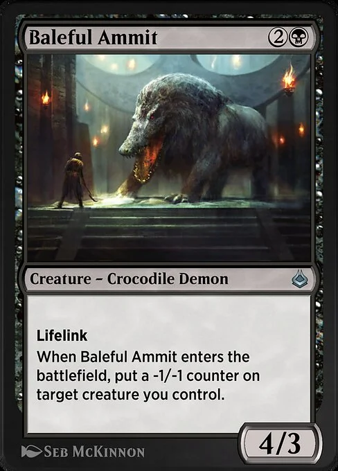 Baleful Ammit, carta Magic di tipo Creature — Crocodile Demon illustrata da Seb McKinnon