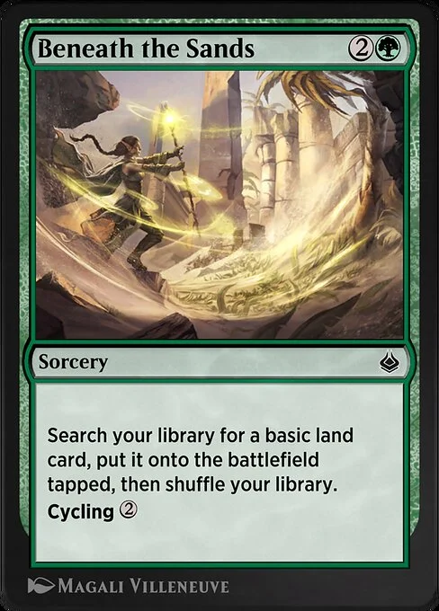Beneath the Sands, carta Magic di tipo Sorcery illustrata da Magali Villeneuve