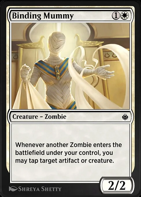 Binding Mummy, carta Magic di tipo Creature — Zombie illustrata da Shreya Shetty