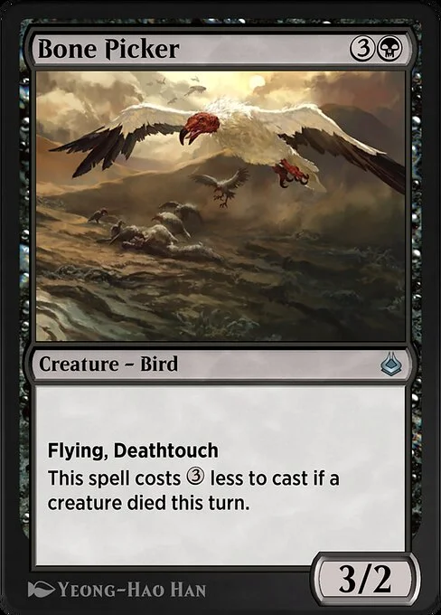 Bone Picker, carta Magic di tipo Creature — Bird illustrata da Yeong-Hao Han