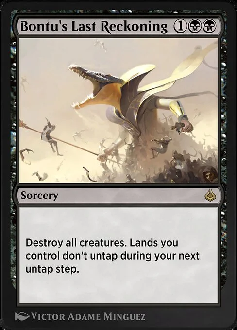 Bontu's Last Reckoning, carta Magic di tipo Sorcery illustrata da Victor Adame Minguez