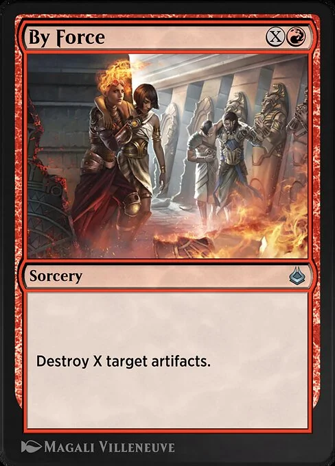 By Force, carta Magic di tipo Sorcery illustrata da Magali Villeneuve