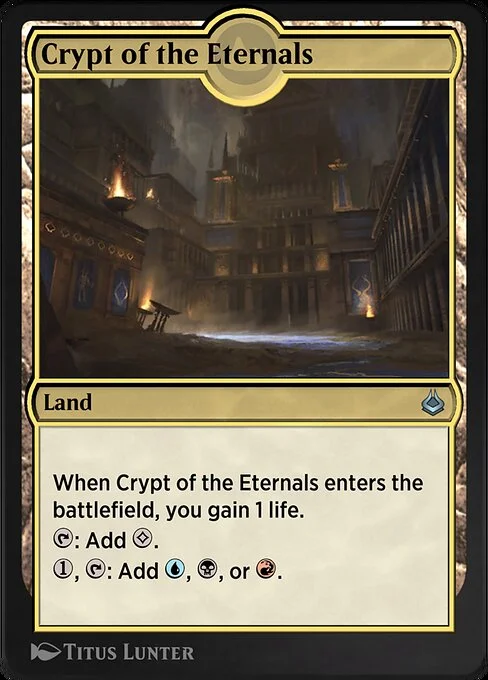 Crypt of the Eternals, carta Magic di tipo Land illustrata da Titus Lunter