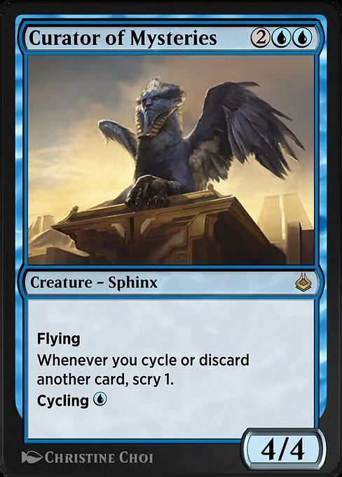 Curator of Mysteries, carta Magic di tipo Creature — Sphinx illustrata da Christine Choi