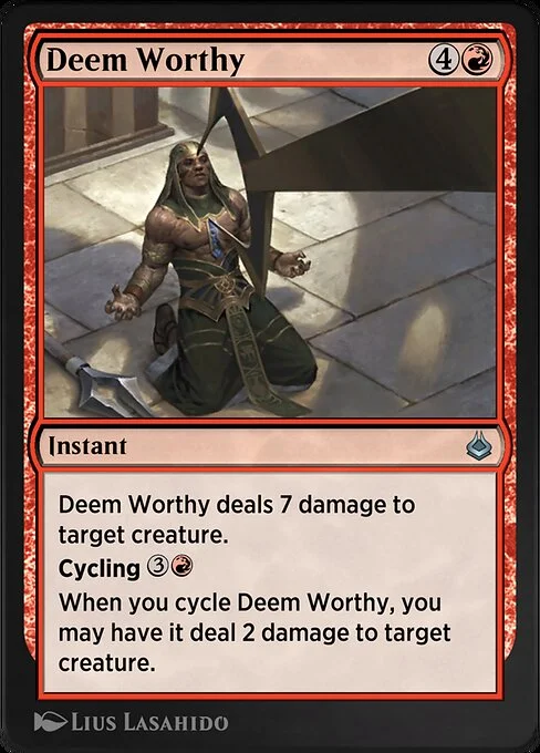 Deem Worthy, carta Magic di tipo Instant illustrata da Lius Lasahido