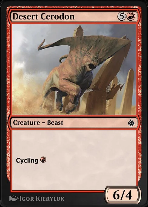 Desert Cerodon, carta Magic di tipo Creature — Beast illustrata da Igor Kieryluk