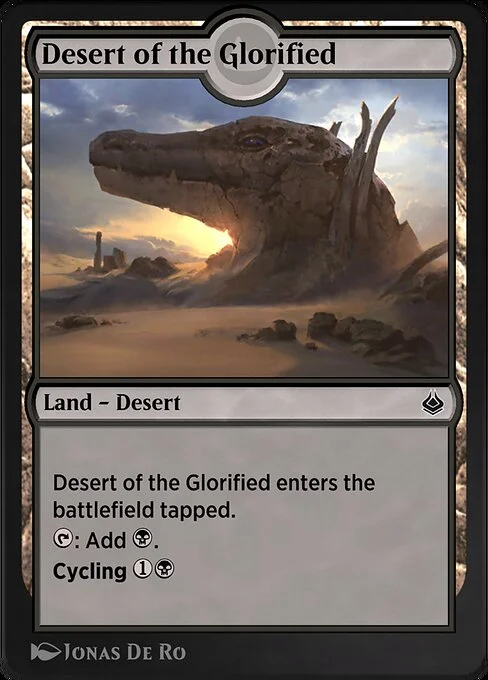Desert of the Glorified, carta Magic di tipo Land — Desert illustrata da Jonas De Ro