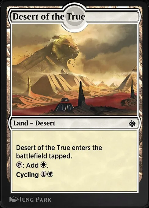 Desert of the True, carta Magic di tipo Land — Desert illustrata da Jung Park