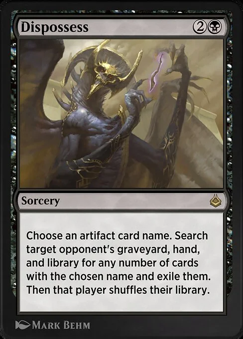 Dispossess, carta Magic di tipo Sorcery illustrata da Mark Behm
