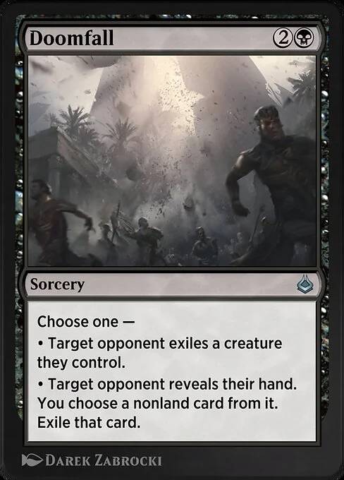 Doomfall, carta Magic di tipo Sorcery illustrata da Darek Zabrocki