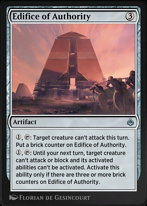 Edifice of Authority, carta Magic di tipo Artifact illustrata da Florian de Gesincourt