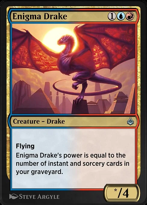 Enigma Drake, carta Magic di tipo Creature — Drake illustrata da Steve Argyle