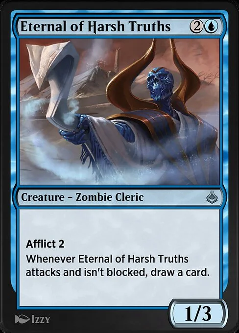 Eternal of Harsh Truths, carta Magic di tipo Creature — Zombie Cleric illustrata da Izzy