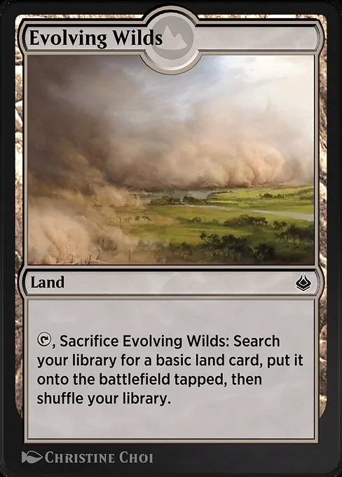 Evolving Wilds, carta Magic di tipo Land illustrata da Christine Choi