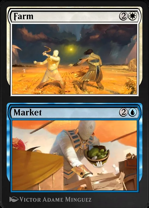 Farm // Market, carta Magic di tipo Instant // Sorcery illustrata da Victor Adame Minguez