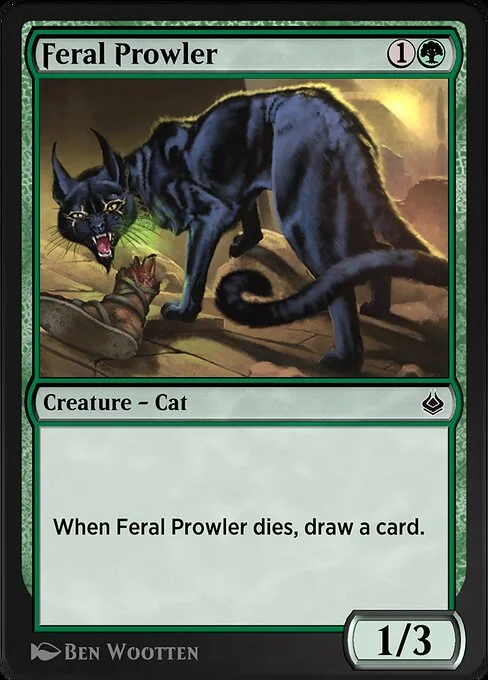 Feral Prowler, carta Magic di tipo Creature — Cat illustrata da Ben Wootten