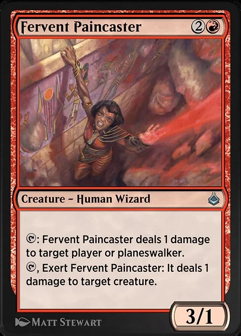 Fervent Paincaster, carta Magic di tipo Creature — Human Wizard illustrata da Matt Stewart