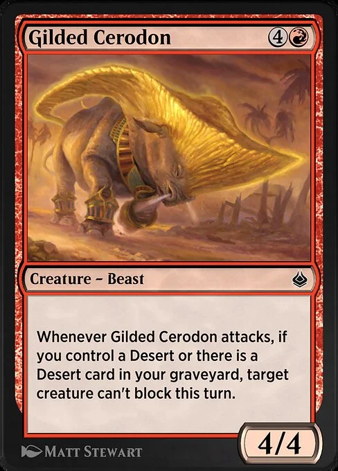 Gilded Cerodon, carta Magic di tipo Creature — Beast illustrata da Matt Stewart