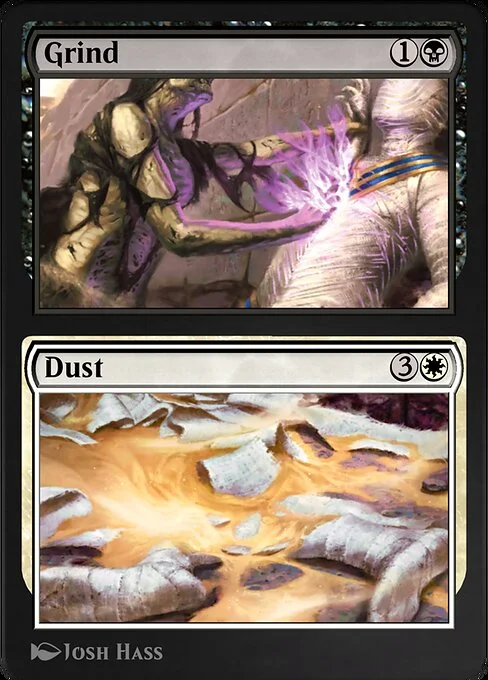 Grind // Dust, carta Magic di tipo Sorcery // Sorcery illustrata da Josh Hass