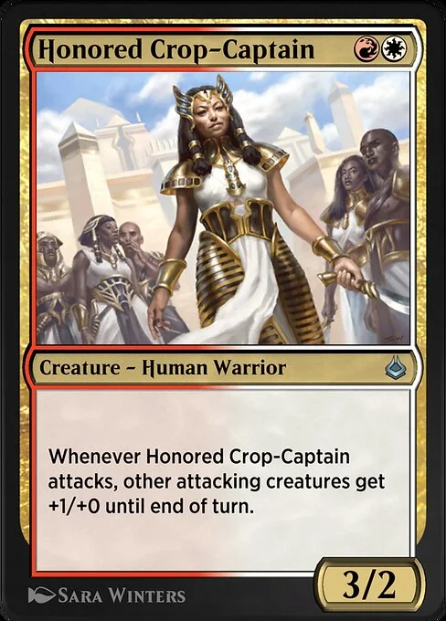 Honored Crop-Captain, carta Magic di tipo Creature — Human Warrior illustrata da Sara Winters