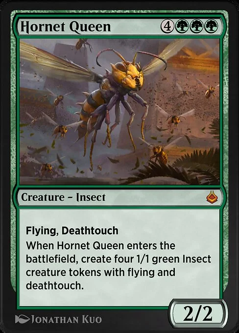 Hornet Queen, carta Magic di tipo Creature — Insect illustrata da Jonathan Kuo