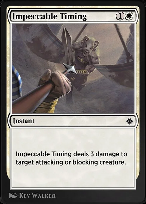 Impeccable Timing, carta Magic di tipo Instant illustrata da Kev Walker