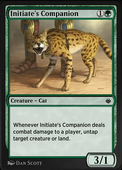 Initiate's Companion, carta Magic di tipo Creature — Cat illustrata da Dan Murayama Scott