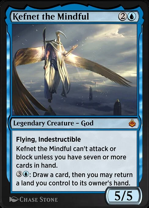 Kefnet the Mindful, carta Magic di tipo Legendary Creature — God illustrata da Chase Stone