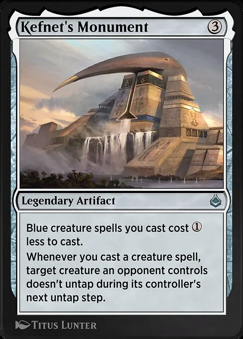 Kefnet's Monument, carta Magic di tipo Legendary Artifact illustrata da Titus Lunter