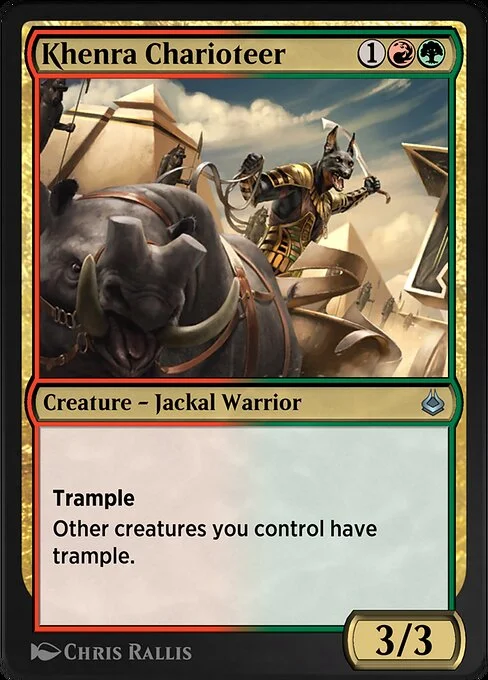 Khenra Charioteer, carta Magic di tipo Creature — Jackal Warrior illustrata da Chris Rallis