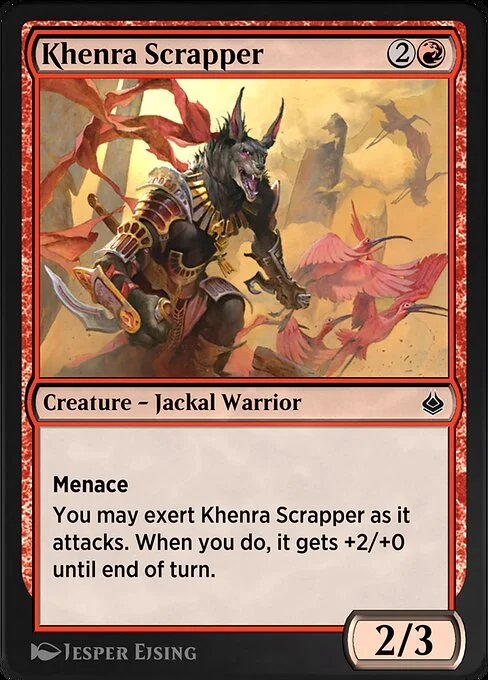 Khenra Scrapper, carta Magic di tipo Creature — Jackal Warrior illustrata da Jesper Ejsing
