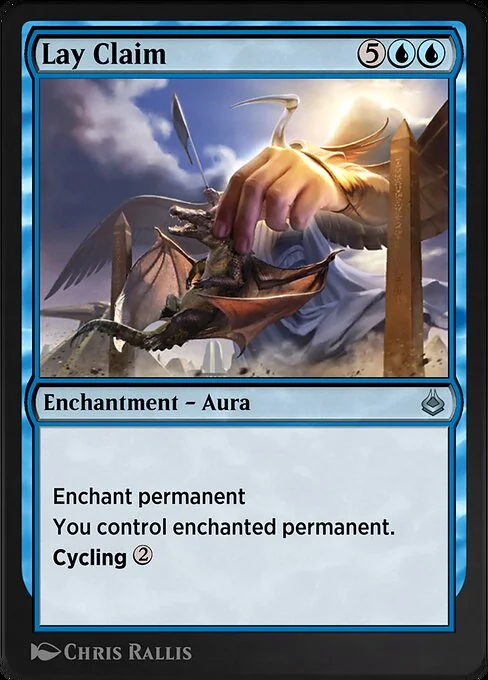 Lay Claim, carta Magic di tipo Enchantment — Aura illustrata da Chris Rallis