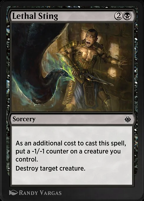 Lethal Sting, carta Magic di tipo Sorcery illustrata da Randy Vargas