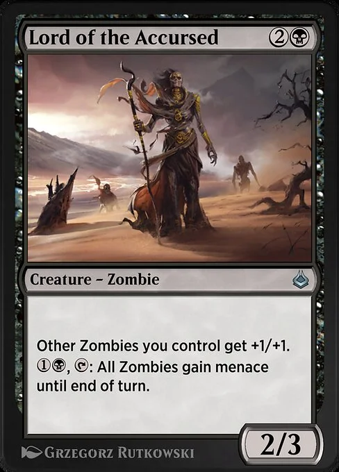 Lord of the Accursed, carta Magic di tipo Creature — Zombie illustrata da Grzegorz Rutkowski