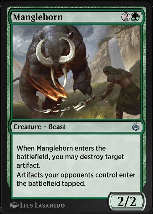 Manglehorn, carta Magic di tipo Creature — Beast illustrata da Lius Lasahido