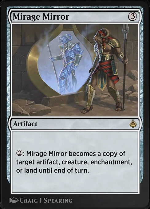 Mirage Mirror, carta Magic di tipo Artifact illustrata da Craig J Spearing