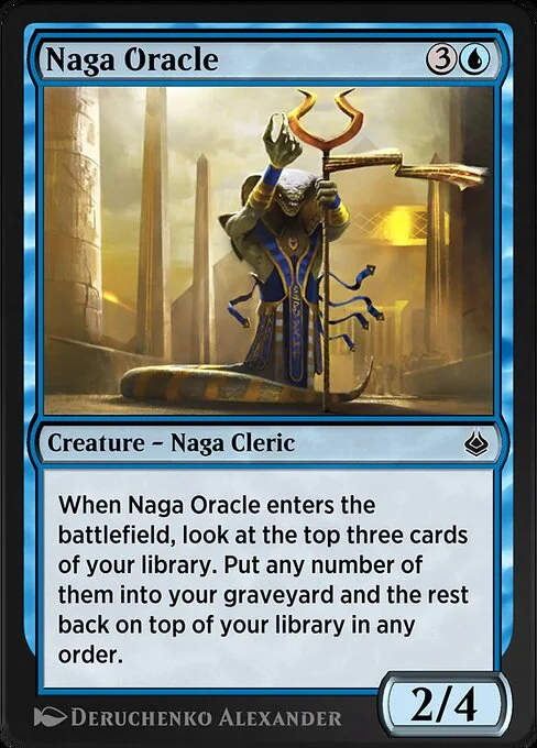 Naga Oracle, carta Magic di tipo Creature — Snake Cleric illustrata da Deruchenko Alexander
