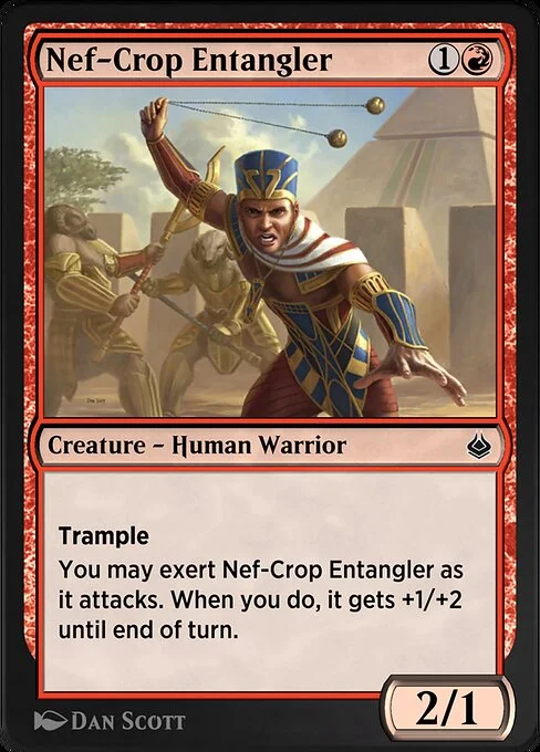 Nef-Crop Entangler, carta Magic di tipo Creature — Human Warrior illustrata da Dan Murayama Scott