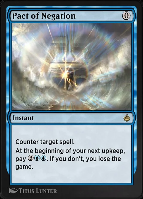 Pact of Negation, carta Magic di tipo Instant illustrata da Titus Lunter
