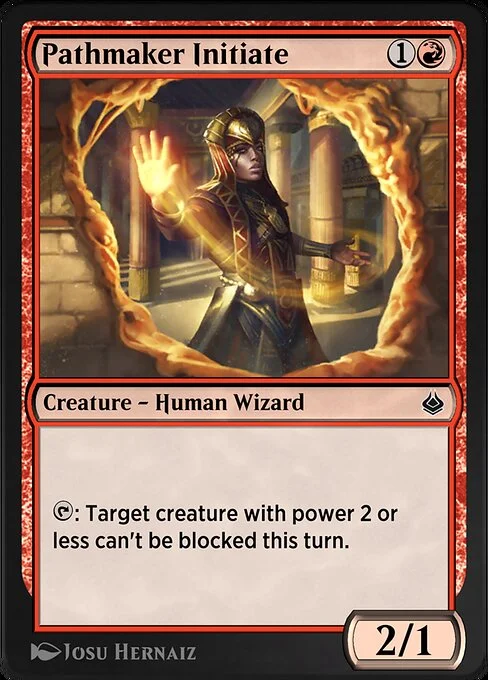 Pathmaker Initiate, carta Magic di tipo Creature — Human Wizard illustrata da Josu Hernaiz
