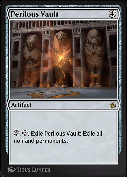Perilous Vault, carta Magic di tipo Artifact illustrata da Titus Lunter