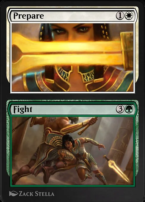 Prepare // Fight, carta Magic di tipo Instant // Sorcery illustrata da Zack Stella