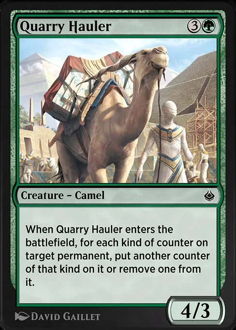 Quarry Hauler, carta Magic di tipo Creature — Camel illustrata da David Gaillet
