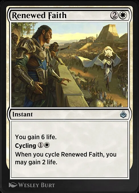 Renewed Faith, carta Magic di tipo Instant illustrata da Wesley Burt